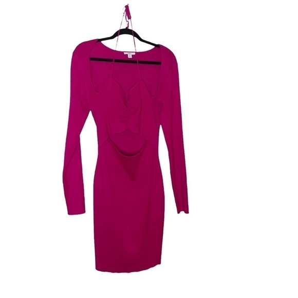 𝅺BARLLL pink sweater dress. Long sleeves with halter top Size XXL - Picture 3 of 5
